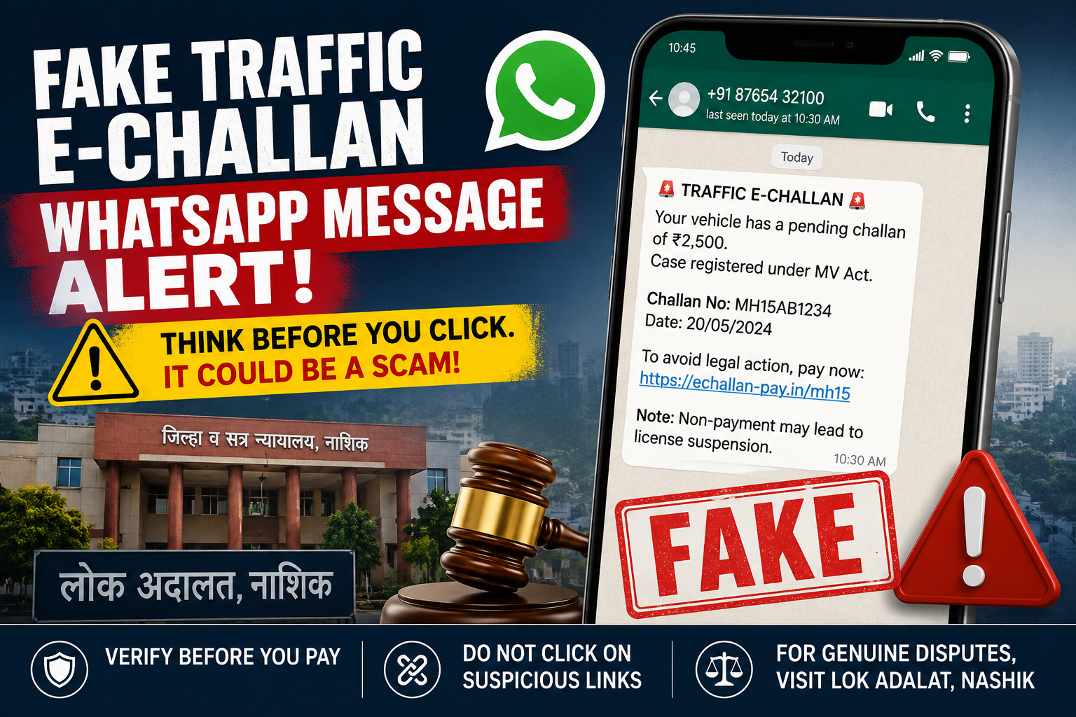 fake-traffic-echallan-whatsapp-message-alert-lok-adalat-nashik